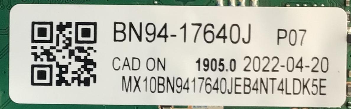 MAIN PARA SMART TV SAMSUNG 4K RESOLUCION (3840 x 2160) UHD / NUMERO DE PARTE BN94-17640J / BN41-02844F / BN9417640J / 17640J / BN97-19870D / PANEL CY-SA065HGXV1H / DISPLAY BN96-53882A / BN9653882A / MODELO UN65AU8000BXZA WA15 - Imagen 2